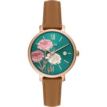 Fossil Rose Gold/Brown Leather Casual Watch For Women - ES5274