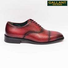 Gallant Gears Wine Red Leather Lace Up Formal Shoes For Men - (8005-1)