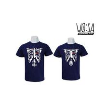 WO:SA Wear Black Skeleton Couple Tshirt for this Valentine Day