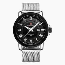 NaviForce Mesh Stainless RoseGold/Black Steel Watch (NF9052)