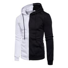 Casual Hoodies Men Fashion New Patchwork Hooded Sweatshirt