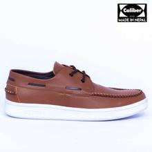 Caliber Shoes Tan Brown Lace-Up Casual Shoes For Men - ( 334 C )