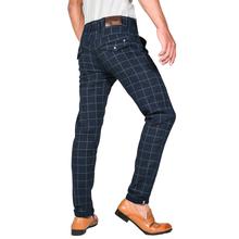 Virjeans Stretchable Cotton Check Blue Chinos Pant for Men (VJC 714) 2