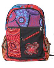 Multi-Colored Floral/Round Printed Unisex Backpack