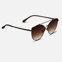 Shaded Brown Copper  Frame Cat Eye Sunglasses