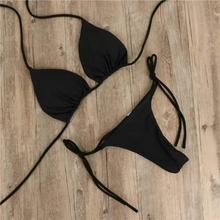 Bra Panty Bikini Lingerie Set Swimsuit Bra Panty Free Size - Black Color | Plain Black Bikini Set For Ladies