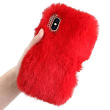 Plush Case for iPhone Xs Max 6.5 2018 Rabbit Fur Case,LCHDA iPhone