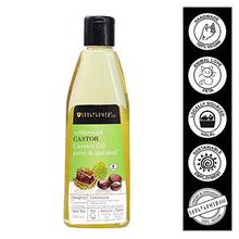 Soulflower Castor Oil for Hair, Skin and Beard Growth, 225ml