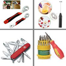 Combo Of Snap And Grip Universal Tools + 31 In 1 Screw Driver Set + Swiss Army Knife + Egg Frother Mixer