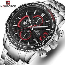 NAVIFORCE NF8017 Chronograph Sports Stainless Steel Luminous Quartz Wrist Watch