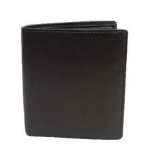 Dark Brown Genuine Leather Bi-Fold Wallet For Men