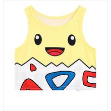 Pokemon Crop Top Women Camis Pikachu Squirtle Bulbasaur