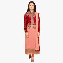 Stylee Lifestyle Green Embellished Traditional Jardoshi Work with Crystal & Cut work Dress with Designer Jacket for Wedding, Festival, Parties