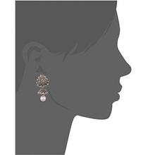 Tesoro Oxidised Silver Jhumka Jhumki Metal Earrings For Women &