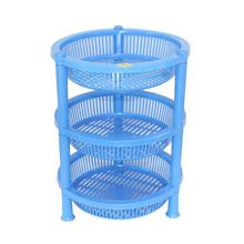 GEM Plastic Multipurpose 3 Layer Round Rack Organizer - 7002