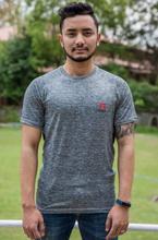 Grey Round Neck Gym T-Shirt For Men