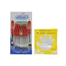 Fruit Fork with Disposable Gloves