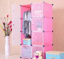 New Shoe Rack Storage Cabinet Wardrobe with Hanger 8 Door Cube Drawer ( Color May Vary)