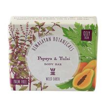 Wild Earth Himalayan Botanicals Papaya & Tulsi Body Bar (For Oily Skin) - 100Gm