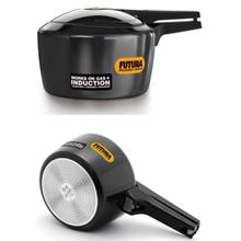 Futura Black High Anodized Pressure Cooker With Induction Base- 3 Litres