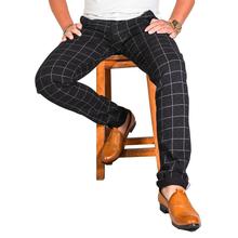 Virjeans Stretchable Cotton Check Black Chinos Pant for Men (VJC 715) 4