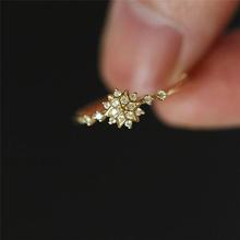 ROMAD Cute Women's Snowflake Rings Female Chic Dainty Rings Party