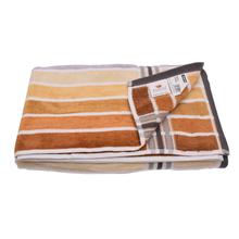 Sun Shine 70 x 145 cm Bath Towel (Brown with Grey Stripes)