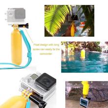 Floating Hand Grip Cap floats Grib Pocket Stick with Strap for GoPro Hero and Action Camera Yellow,The Bright Color
