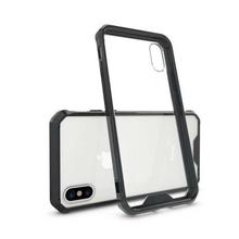 Crystal Slim Anti-Slip Soft TPU Frame and Acrylic Back Cover For iPhone X