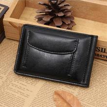 New Fashion Small Men's Leather Money Clip Wallet With