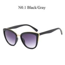 Luxury Brand Cateye Sunglasses for Women Vintage Gradient