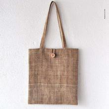 Kolpa Brown Simple Nettle Tote Bag For Women