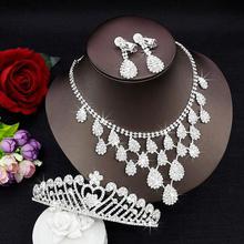 Cristal Conjunto De Joias de Noiva Gota de Lagrima Strass