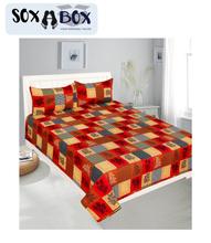 Soxabox 1 King Size Double Bed-sheet with 2 Pillow covers