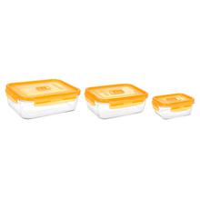 Luminarc Temp Square Pure Box Active Orange 3 PC Set