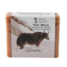 Wild Earth Yak Milk Lavender Soap With Red Clay & Honey - 100Gm