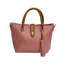 Rosewood Pink Tasseled Handbag For Women