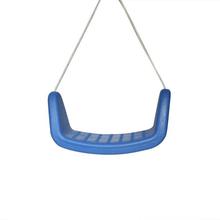 Blue Hard Plastic Hanging Swing Seat With Nylon Ropes