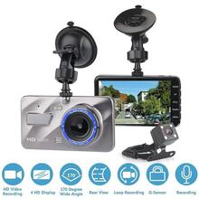 Best car DVR full HD 2Ch vehicle black box 4" 1080P car video dashcam front 170° rear 120° angle starlight G-sensor motion detection