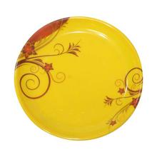 Yellow/Brown Melamine Floral Printed Plates Set - 6 Pcs