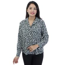 Mixed Cotton Printed Shirt For Women
