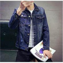 Dark Blue Distressed Denim Jacket