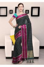 Stylee Lifestyle Black Art Silk Jacquard Saree (1700)