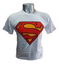 White Superman Symbol Printed T-Shirt