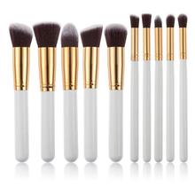 10Pcs Mini Silver Golden Makeup Brushes Set pincel maquiagem