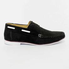 3917 Suede Casual Boat Shoes For Men- Black