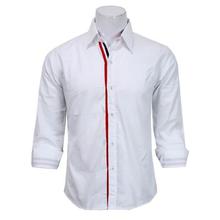 AB Fancy White Slim Fit Casual Shirt for Men