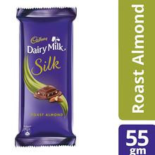 Cadbury Dairy Milk Silk Roast Almond Chocolate Bar-55g (Pack of 2)