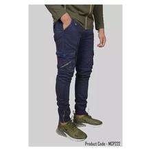 Hifashion- Men's Side Pocket Joggers-Navy Blue