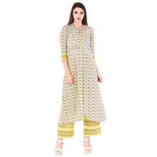 KHUSHAL Women's Cotton Printed Kurta with Palazzo Set